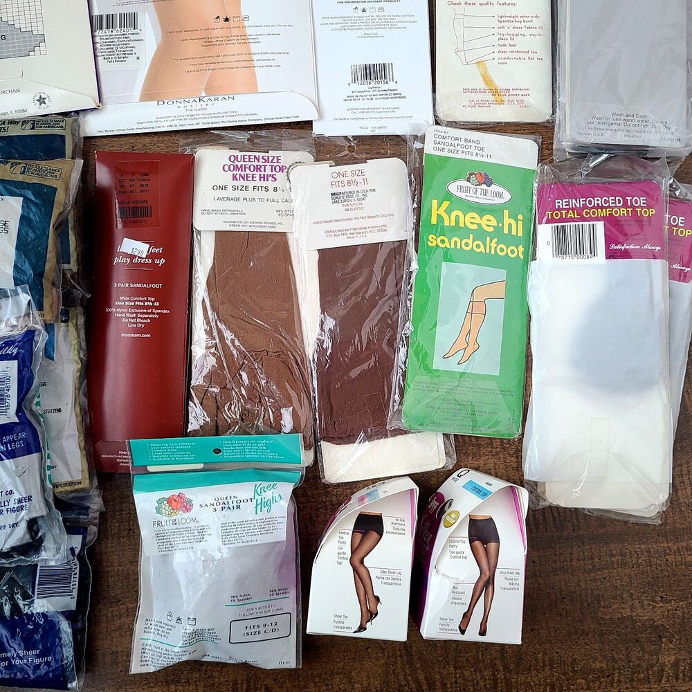 Lot of 26 Vintage Hosiery Nylons Pantyhose Thigh Knee High Mixed Brands & Sizes - Picture 11 of 11